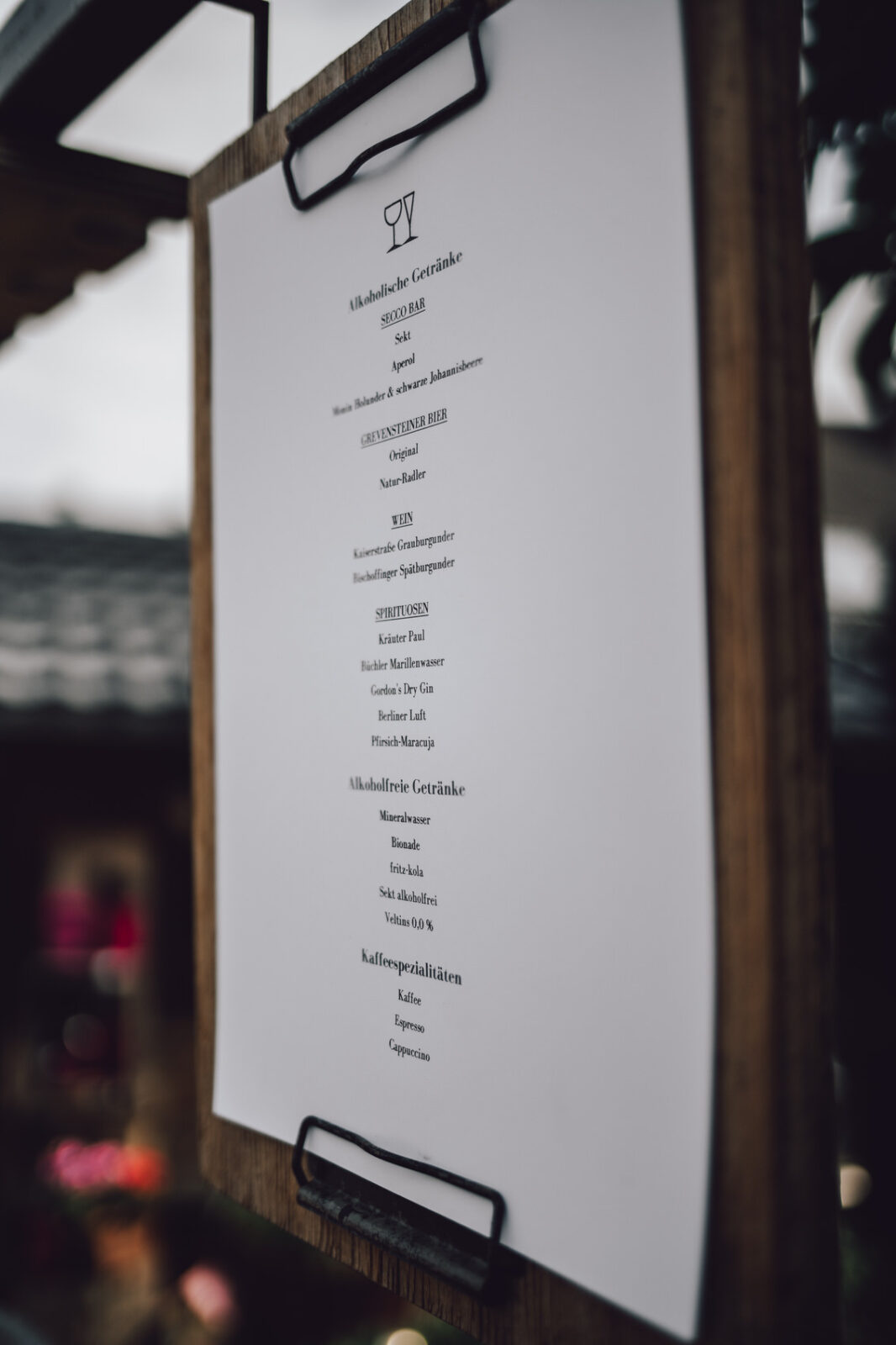 Hochzeitsfotograf Osnabrück Münster Speisekarte