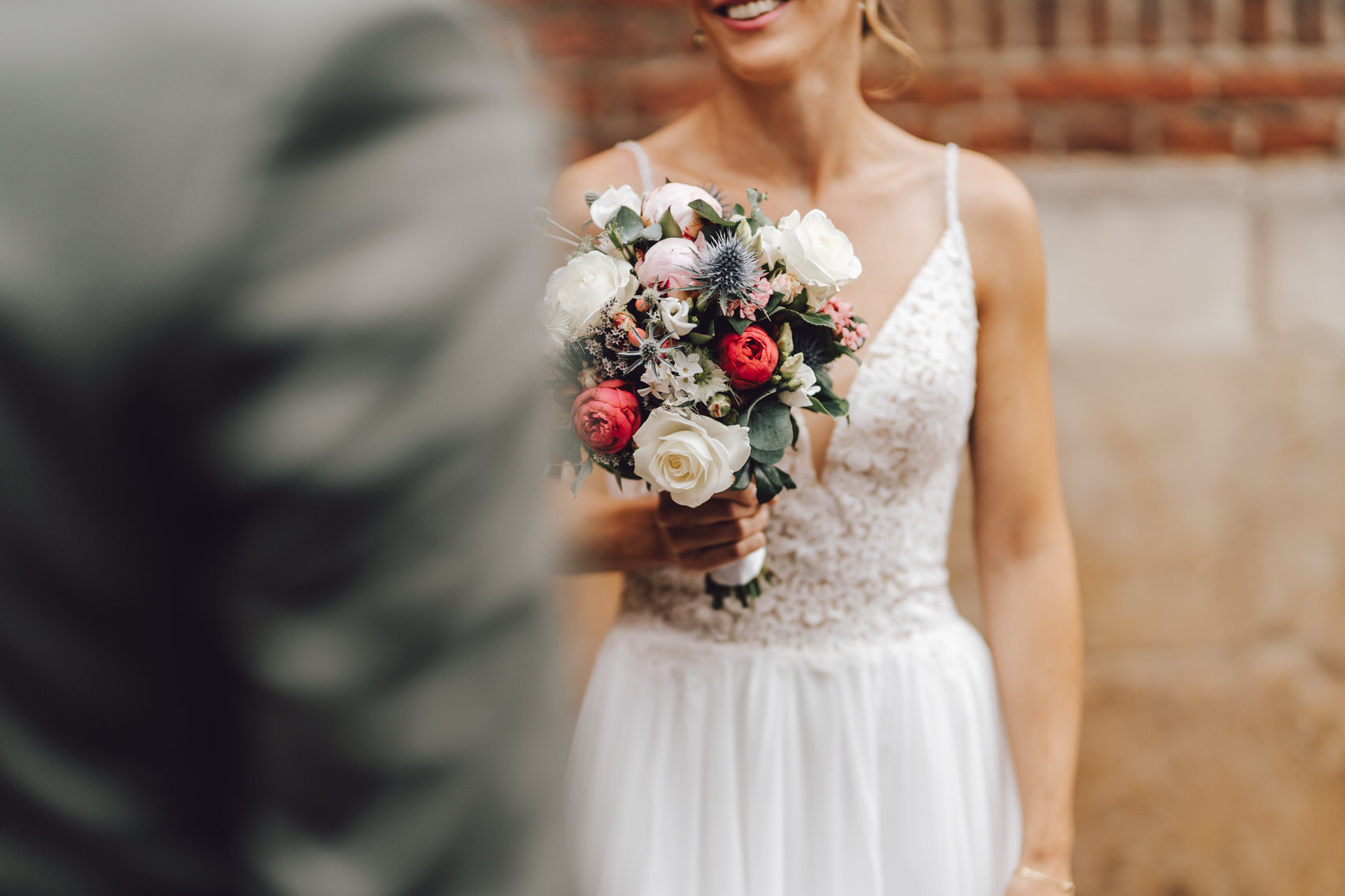 Hochzeitsfotograf Osnabrück Münster Braut mit Brautstrauß