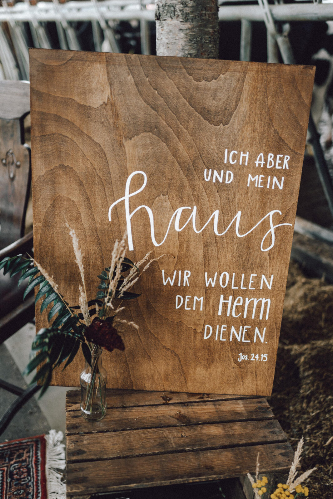 Holzschild mit aufdruck